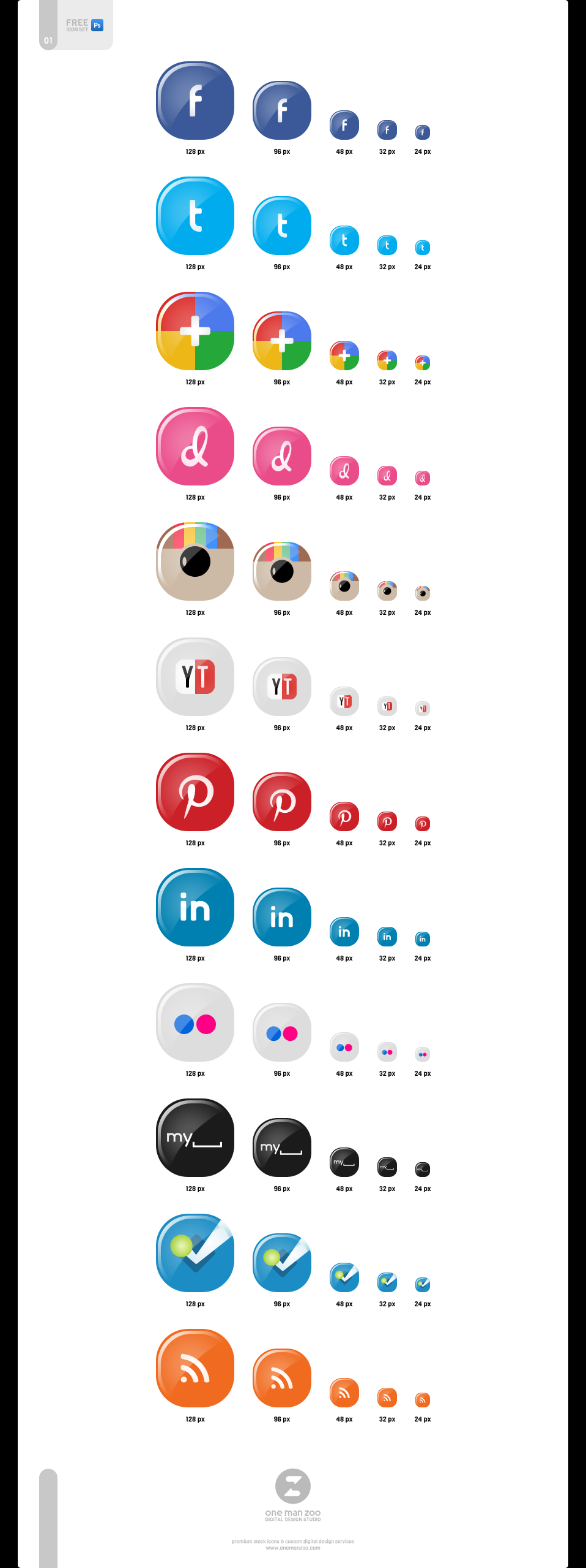 Social Media icon set