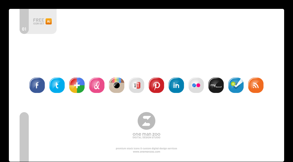 Social Media icon set